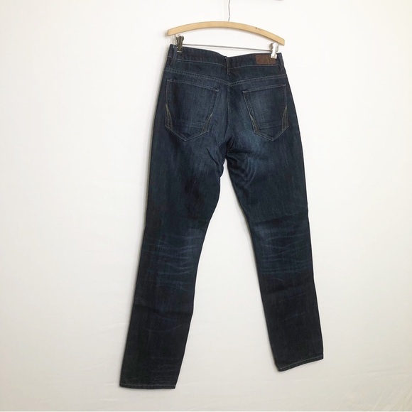 All Saints Spitalfields feels dark wash button fly straight leg jeans. - Picture 9 of 10